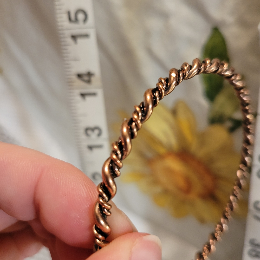 Elegant Twisted Copper Tone Bracelet